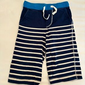 Mini Boden Blue and White Striped Shorts